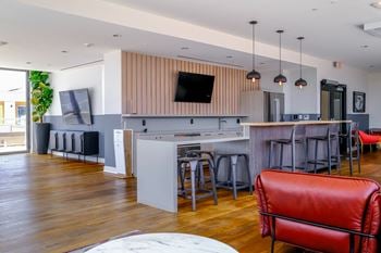 Skylounge with nanawalls and kitchen to accommodate private dining